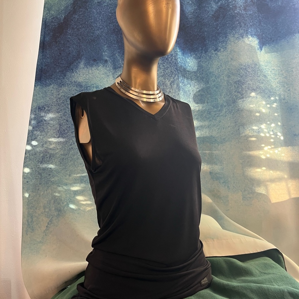 Versace Small Nylon Sleeveless Black Dressy Top